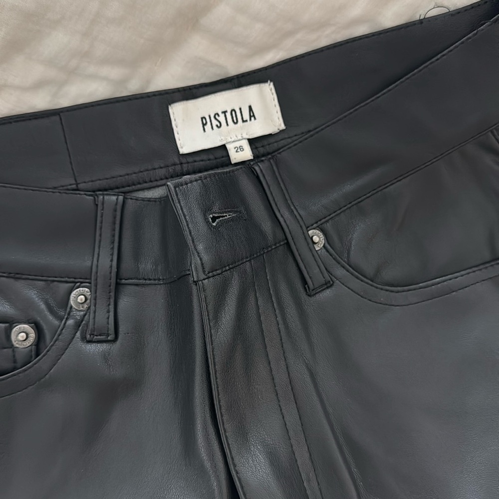 Pistola leather pant, black